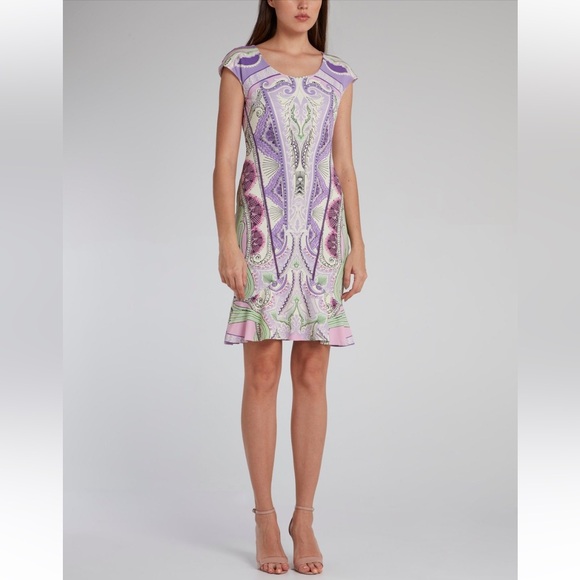 Roberto Cavalli Dresses & Skirts - ROBERTO CAVALLI JACQUARD PRINT TRUMPET MINI DRESS Size 42 US 6 / 8 medium